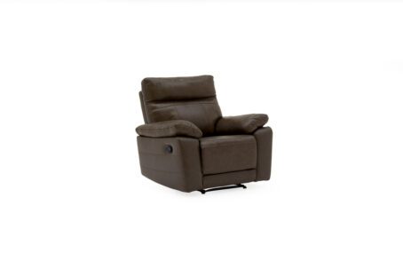 Carmine Leather Recliner Armchair - Brown
