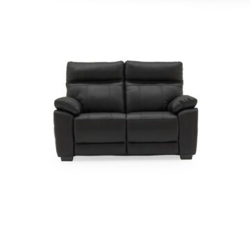 Carmine 2 Seater Fixed Sofa - Black
