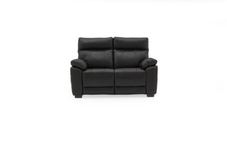 Carmine 2 Seater Fixed Sofa - Black
