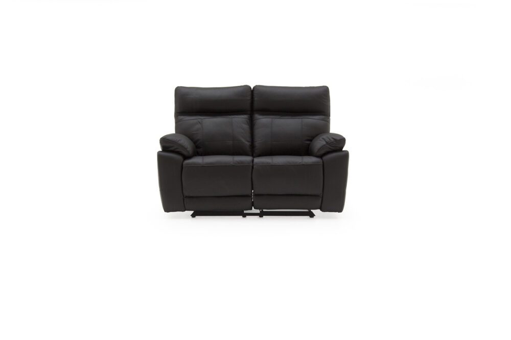 Carmine Black 2 Seater Recliner Sofa