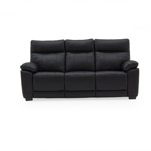 Carmine 3 Seater Fixed Sofa - Black