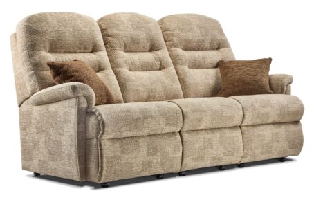 Keswick Standard Fixed Three Seater Sofa in Beige