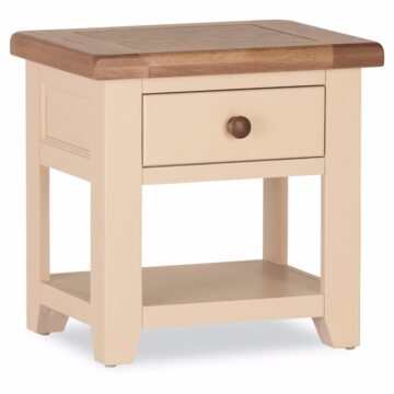 Amelie Ivory Lamp Table One drawer