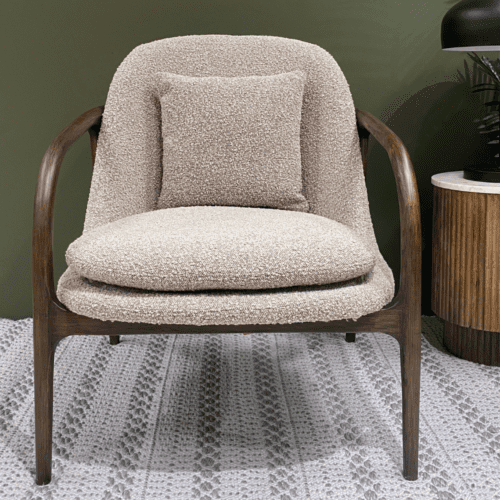 Farmleigh Armchair in Soft Grey Fabric